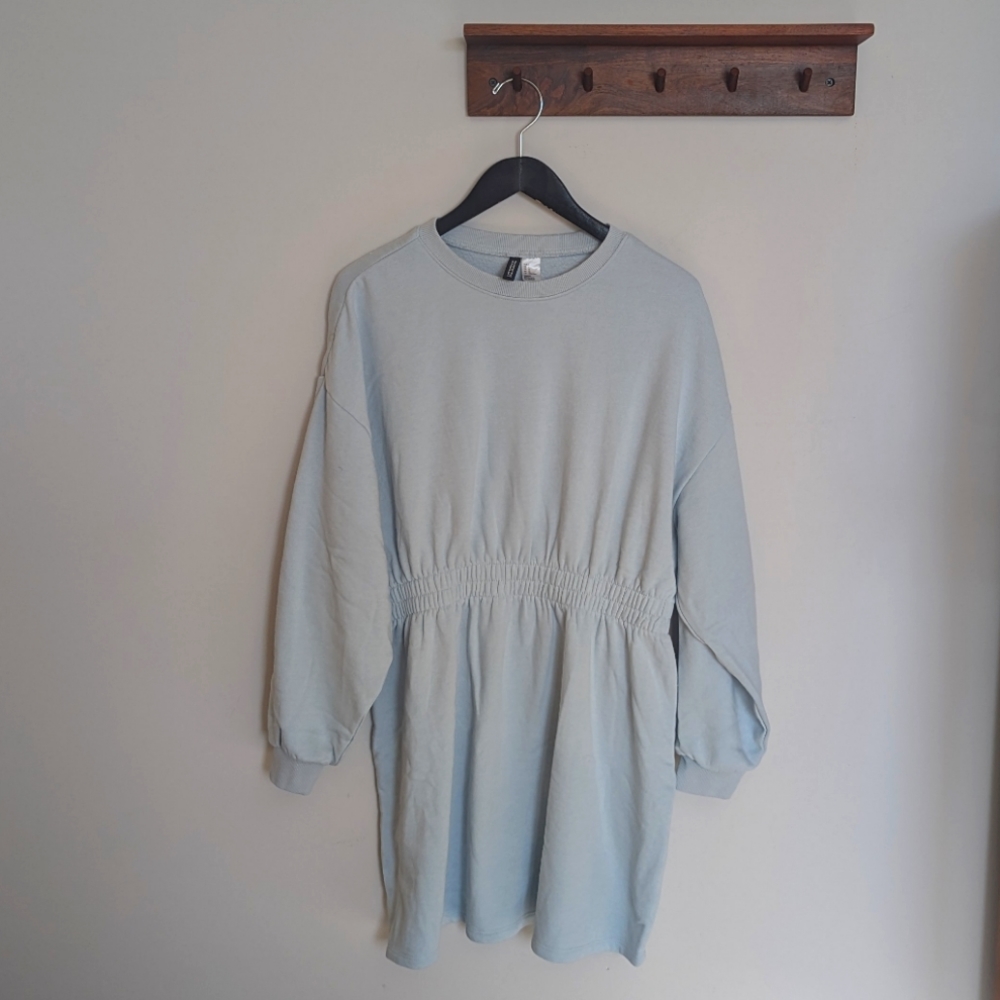 H&M Divided Pastel Blue Sweatshirt Dress